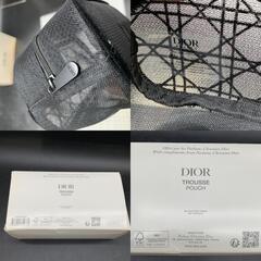 I356　Christian Dior　新作ノベルティ　メッシュポーチ 新品未使用　クリスチャンディオール　非売品　ブラック黒　トラベルポーチ化粧ポーチの画像