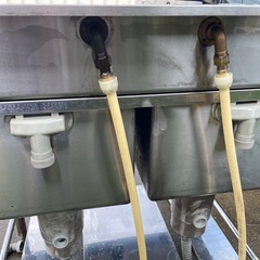 2槽シンク　厨房機器の画像
