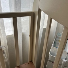 ベビーベッド　クリーム　60×90の画像