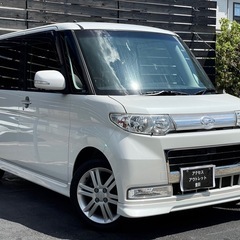 安心の総額表示！車検満たん★ダイハツタントカスタムRSターボ電動スライドドアTVナビmomoステアリングetc天井収納シートカバーの画像