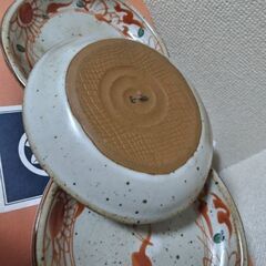 ①ボーノメルカート フォンデュセット2個セット②美濃焼 庫山窯 赤絵 中皿３枚の画像