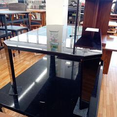 【リユースのサカイ八街店】★ジモティ割あり★ NITORI　折りたたみテーブル　ブラック　クリーニング済　YJ7654の画像