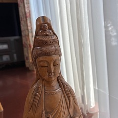 観音像　木彫りの画像