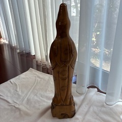 観音像　木彫りの画像