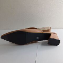 新品 25.5cm ワインレッド パンプス ミュール サンダル ローヒール スリの画像