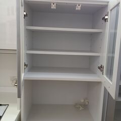 ★リユースのサカイつくば店★TK6350  食器棚 シルバー H180×D40×W61 クリーニング済みの画像