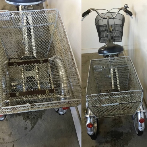 A-86△ 岐阜発/ ブリジストン/ WAGON/ 大人用三輪自転車/ スイングなし/ 変速なし/ 走行確認/ サドル破れあり/ 現状品/ s0.6/ R6.12/4 △