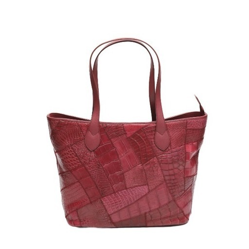 クロコダイル LB-7001 トートバッグ ルビー  CROCODILE パッチワーク 天ファスナー