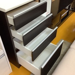 【リサイクルサービス八光】幅90㎝　ニトリ　キッチンボード (レジューム 90AG-S DBR/90QH-R DBR) の画像