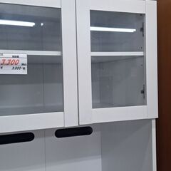 【リサイクルショップどりーむ天保山店】No.3920　食器棚　写真参照　お手頃価格ですよ～　白色🎵の画像