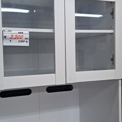 【リサイクルショップどりーむ天保山店】No.3920　食器棚　写真参照　お手頃価格ですよ～　白色🎵の画像