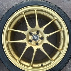 エンケイ PF01 7.5j 18インチ PCD 100 5穴+45 ハブ75の画像