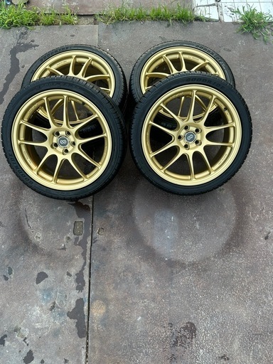 エンケイ PF01 7.5j 18インチ PCD 100 5穴+45 ハブ75