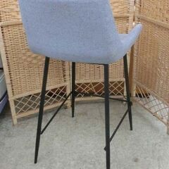 カウンターチェア ライトグレー 布製 座面高60cm 桜屋工業 CHERRY HOMEDAY ハイチェア 椅子 バーチェア 札幌 西野店の画像