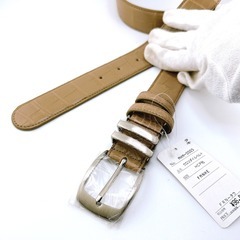 クロコダイル MHM-0005 ベルト ベージュ  CROCODILE TAUPE  HCP社の画像