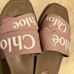 クロエ Chloe フラットサンダル ピンク 37サイズ 23.5の画像