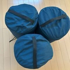 キャンプ用品　coleman フリーススリーピングバッグ　C5　グリーンチェック柄　中古品の画像
