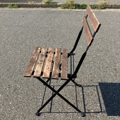 ガーデニングチェア　ウッドチェア　椅子　イス　家具　インテリア　折りたたみ式　アウトドア　オシャレ家具　木製【横39奥39背高79座高45.5】の画像