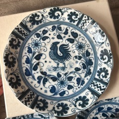 昭和レトロ　有田焼　陶華窯　カップ&ソーサー　鶏アラベスクデザイン　5客セットの画像