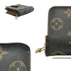 ルイヴィトン M61667 二つ折り財布 ブラウン  LOUIS VUITTON コンパクトジップ モノグラムの画像