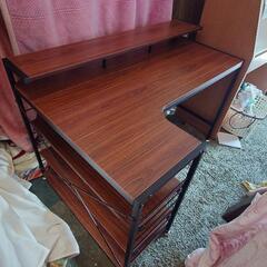 【リサイクルサービス八光】幅120㎝　Ｌ字パソコンデスクの画像