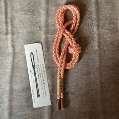 久田余松　ナイロンループタイ ピンク　ネクタイ　和装の画像