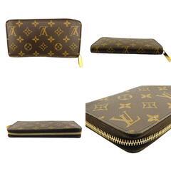 ルイヴィトン M41895 長財布 ブラウン×フューシャ  LOUIS VUITTON ジッピー・ウォレット モノグラムの画像