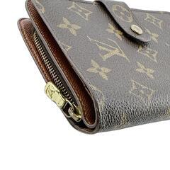 ルイヴィトン M61207 二つ折り財布 ブラウン  LOUIS VUITTON ラウンドファスナー ポルト パピエの画像