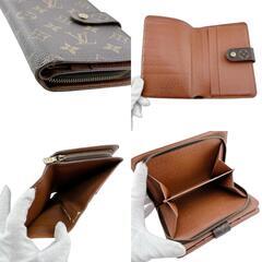 ルイヴィトン M61207 二つ折り財布 ブラウン  LOUIS VUITTON ラウンドファスナー ポルト パピエの画像