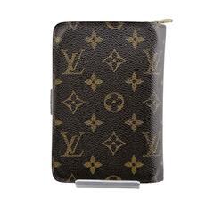 ルイヴィトン M61207 二つ折り財布 ブラウン  LOUIS VUITTON ラウンドファスナー ポルト パピエの画像