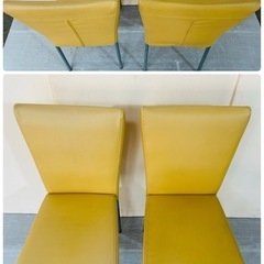 ダイニングチェア キャメル 2脚セットの画像