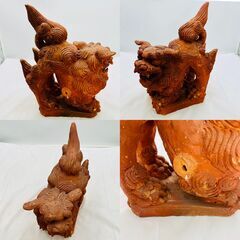 【❗️✨沖縄伝統工芸✨❗️】 作家「常賀」作 シーサー🦁 赤瓦素焼き 魔除け・厄除け・守り神の画像