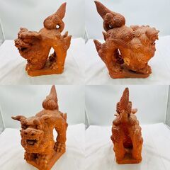 【❗️✨沖縄伝統工芸✨❗️】 作家「常賀」作 シーサー🦁 赤瓦素焼き 魔除け・厄除け・守り神の画像