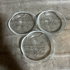 まとめ売り　昭和レトロ　ヴィンテージ ガラス平皿セットの画像