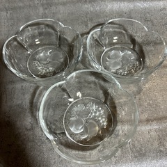 まとめ売り　昭和レトロ　ヴィンテージ ガラス平皿セットの画像