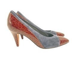 バリー  パンプス ワインレッド  BALLY Mサイズ 5 1/2 クロコ柄の画像