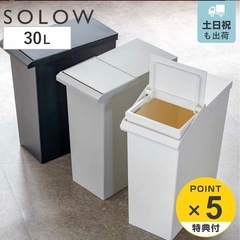 ゴミ箱　SOLOW 棚下で使える スリムダストボックス レバーオープン30L の画像
