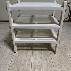 収納棚　使いやすい　キッチン流し台下　洗面台下　いろいろ使える 3段収納棚の画像