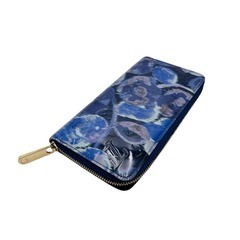 ルイヴィトン M90018 長財布 ブルー  LOUIS VUITTON イカットフラワー モノグラムヴェルニの画像