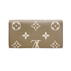 ルイヴィトン M81049 長財布 ベージュ  LOUIS VUITTON ポルトフォイユ・サラ モノグラムアンプラントの画像