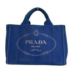 プラダ B2439G トートバッグ ブルー  PRADA カナパ トートミニの画像