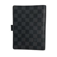 ルイヴィトン R20242 手帳カバー ブラック×グレー  LOUIS VUITTON アジェンダMM ダミエ・グラフィットの画像