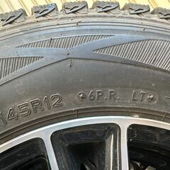 軽トラ・軽バン用スタッドレスタイヤ＆アルミホイール　４本セットの画像