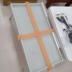 *お値段見直しました*リユースのサカイ栃木店★ジモティ割あり★ 佐藤産業 テーブル ホワイト W90×D50×H35.2 クリーニング済み TC10489の画像