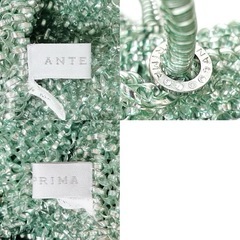 【美品】ANTEPRIMA アンテプリマ スクエア ワイヤーバッグ シルバーグリーン チャーム付きの画像