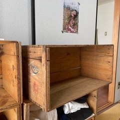 りんご箱　棚の画像
