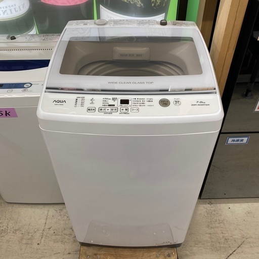 AQUA　2022年製　AQW-V7M　洗濯7㎏　幅51×高90×奥50㎝　朝霞市リサイクルショップ　ケイラック朝霞田島店　朝霞市　志木市　和光市　GM402