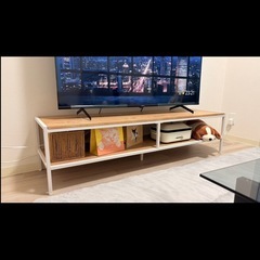 【交渉中】テレビ台 テレビボード ローテーブル 150cmナチュラル アイアン 家具 フェルフ  収納 棚 シンプル の画像