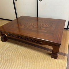 【昭和レトロ】【アンティーク】座卓　ローテーブル　木製　　純和風座卓の画像