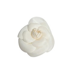 シャネル  ブローチ ホワイト  CHANEL カメリアの画像